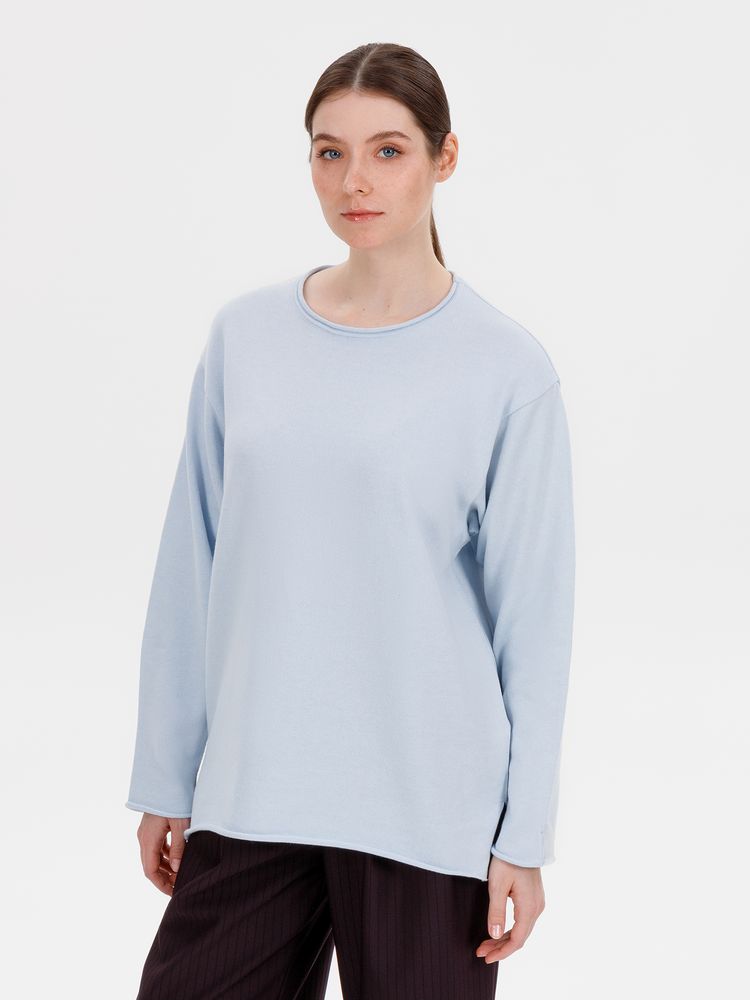Лонгслив унисекс Siluetti Fuori, светло-голубой, размер L/XL
