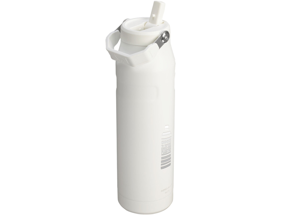 Бутылка для воды объемом 1,06 литра с откидной трубочкой Stanley IceFlow™ 2.0 - Frosted white