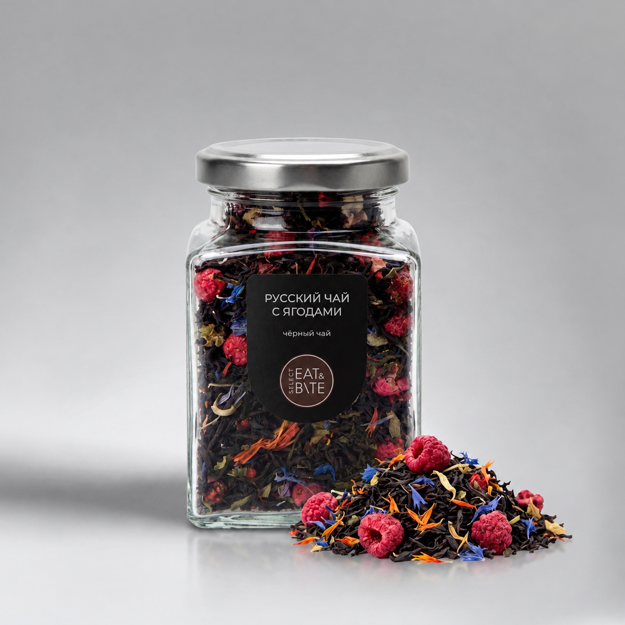 Чай черный Русский чай с ягодами, серия Bouquet с логотипом Eat&amp;Bite Select | Print Logo
