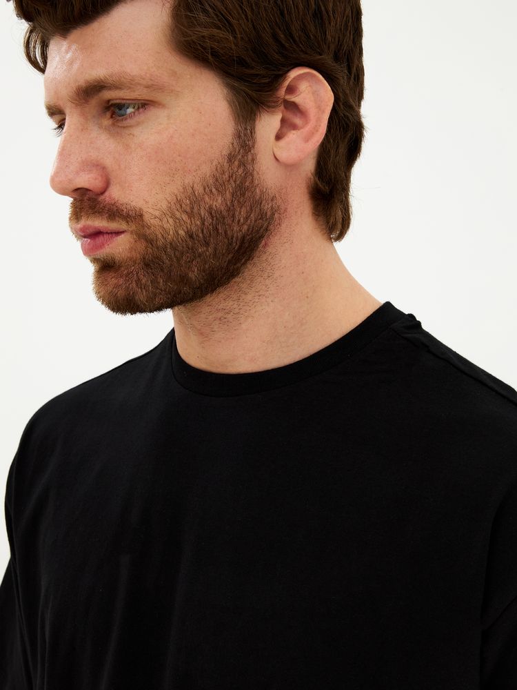 Футболка Oversize Premium, черная, размер S