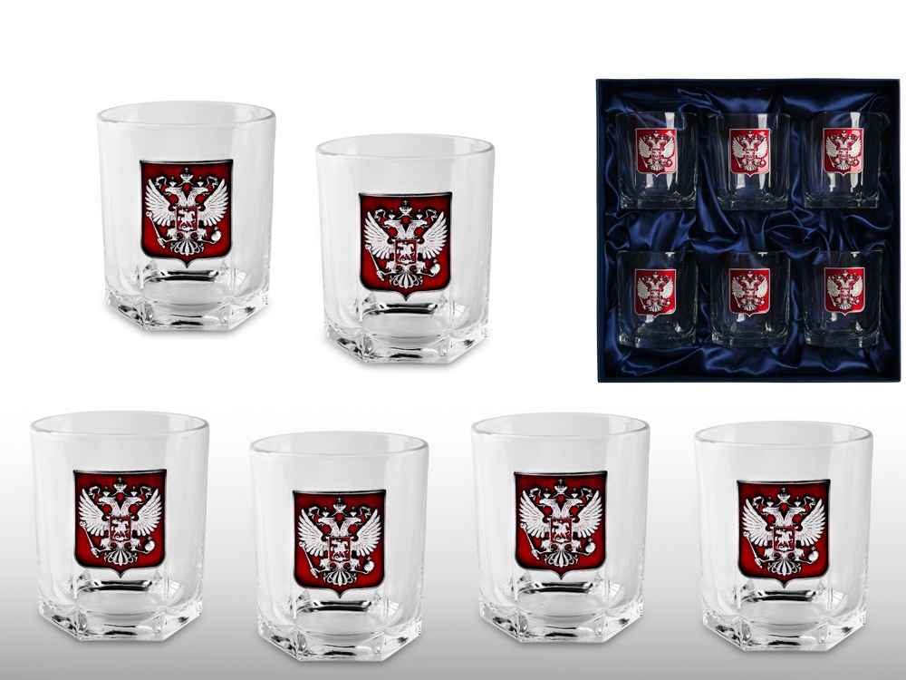 Набор стаканов для виски Российский стиль с логотипом  | Print Logo