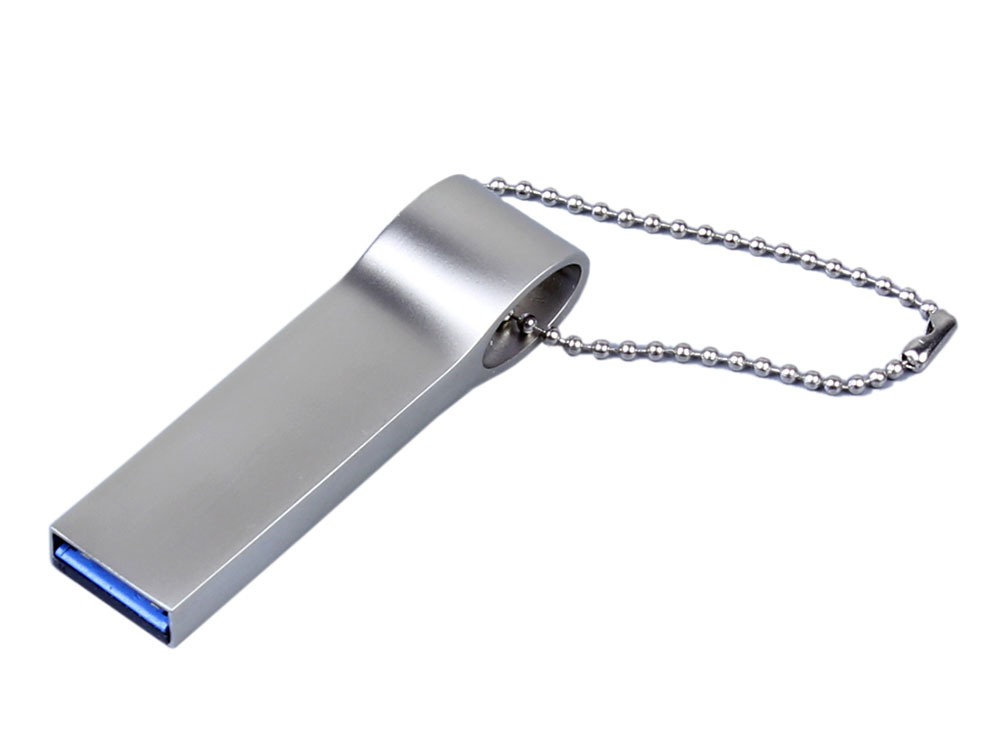 USB 3.0-флешка на 16 Гб с мини чипом и боковым отверстием для цепочки с логотипом  | Print Logo