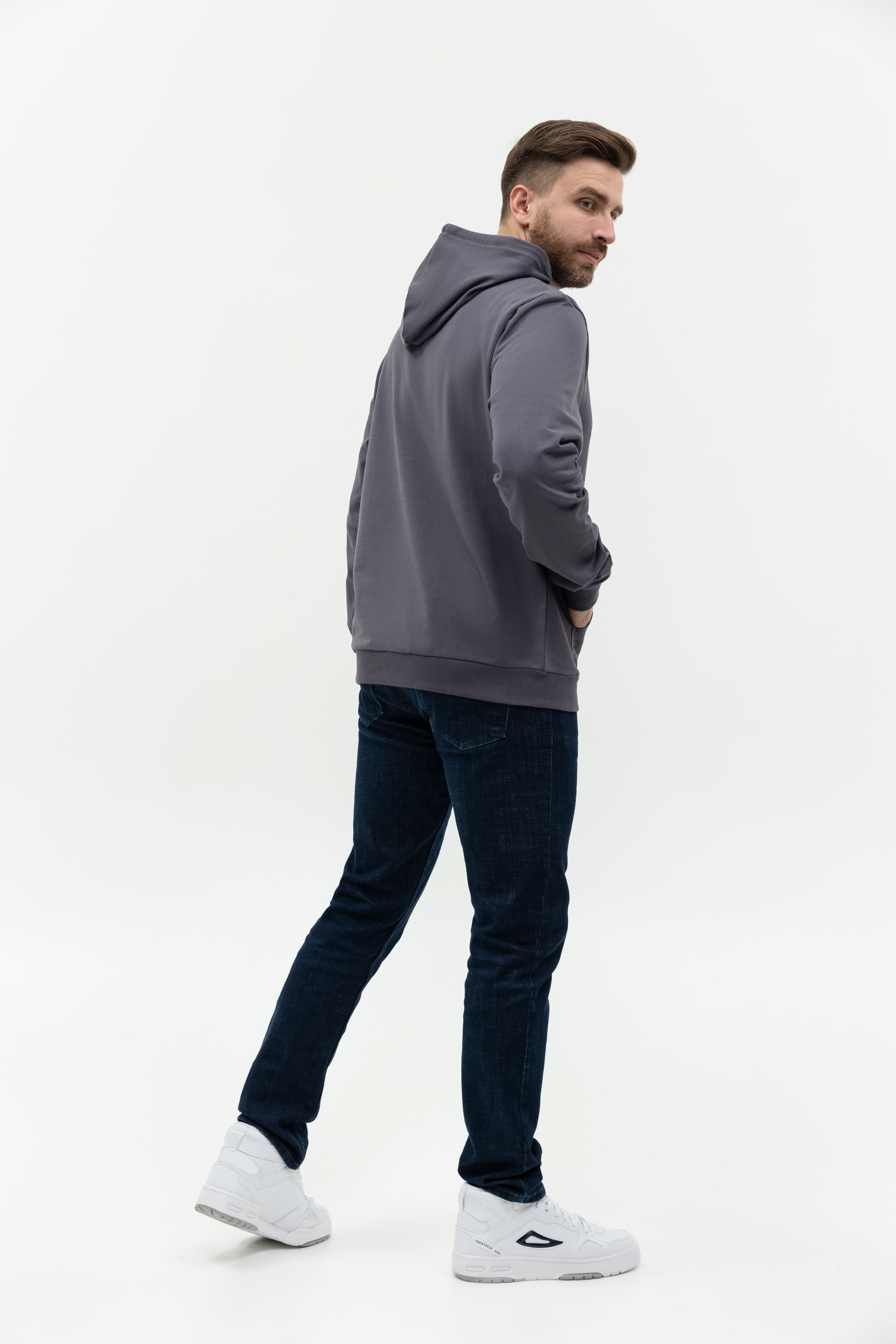 Худи унисекс STAN футер без начёса 260, 23, Тёмно-серый,  (100/1)  (52/XL)