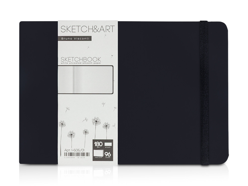Скетчбук Sketch & Art 180 г/м2, soft-touch с логотипом Bruno Visconti | Print Logo