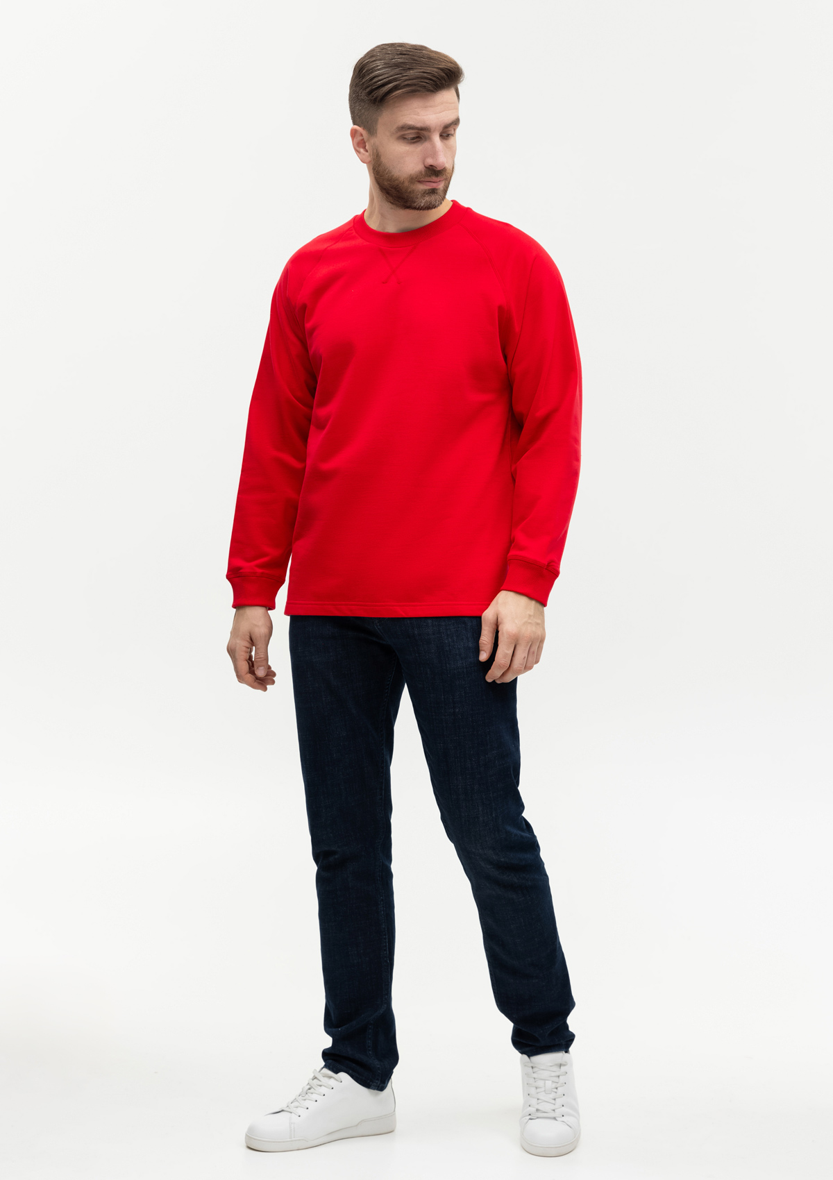 Свитшот унисекс STAN футер с начёсом 220, 60, Красный,  (14)  (44/XS)