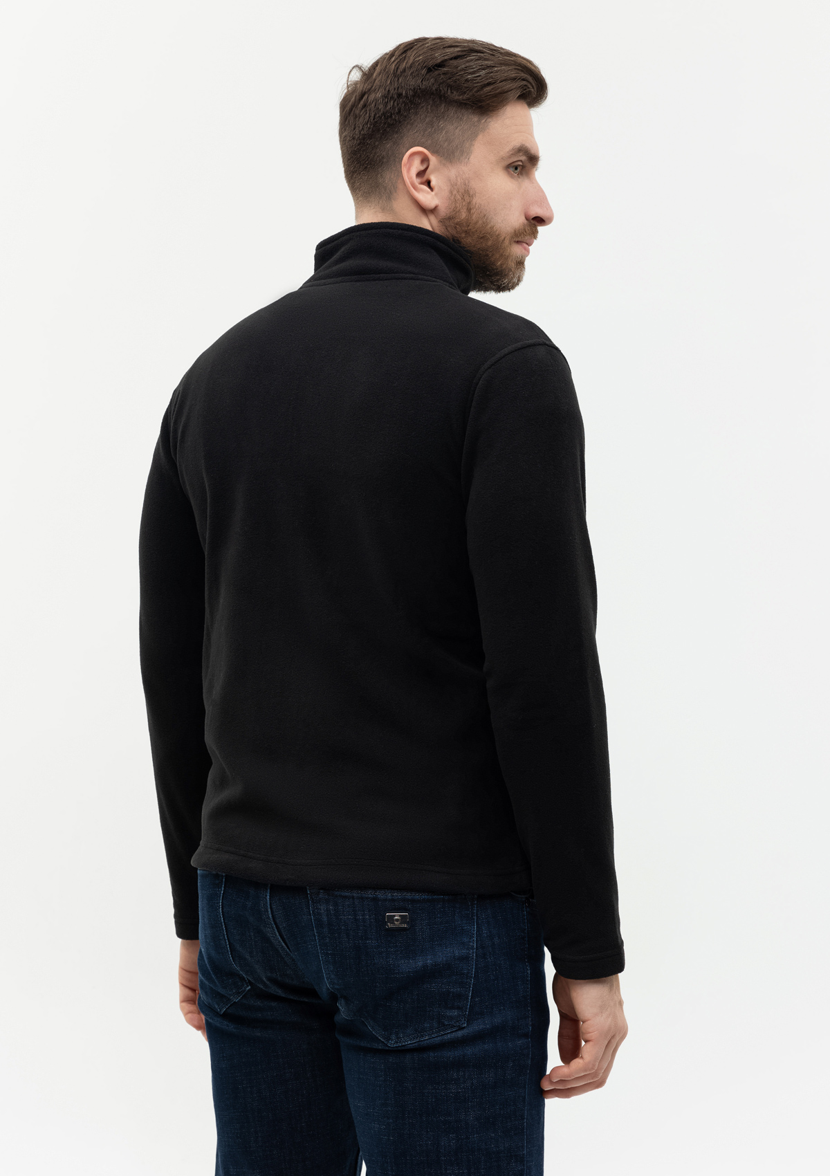 Толстовка унисекс STAN на молнии микрофлис 200, 21, Чёрный,  (20)  (54/XXL)