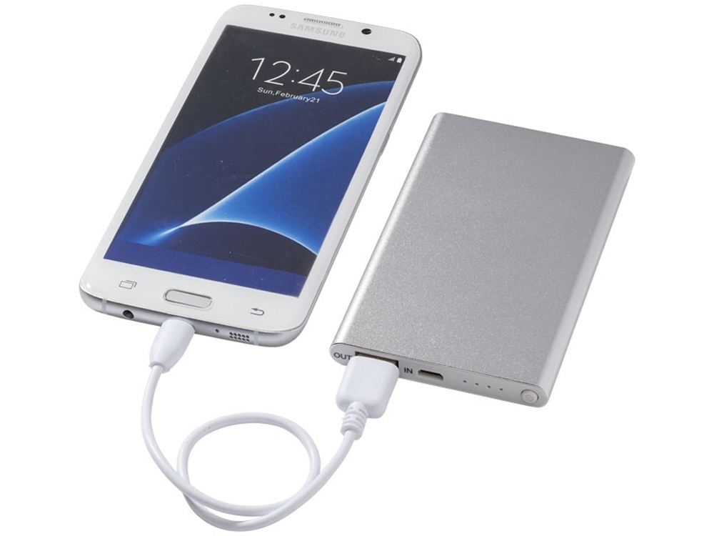Портативное зарядное устройство Pep 4000 mAh, серебристый
