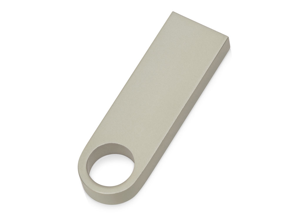 USB 2.0-флешка на 32 Гб с мини чипом и круглым отверстием, серебристый