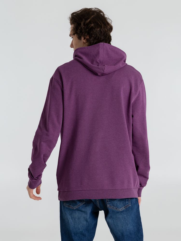 Толстовка с капюшоном унисекс Hoodie, фиолетовый меланж, размер M
