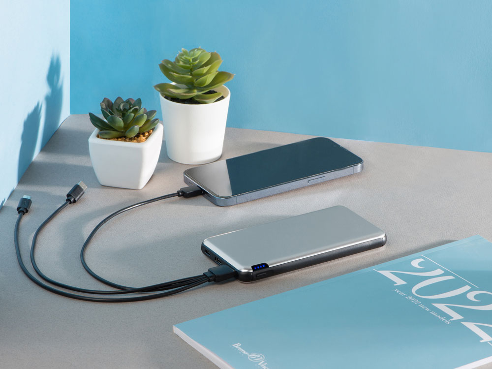 Внешний аккумулятор Forge v.2, металл, 10000mah, белый