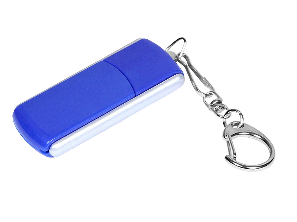 USB 2.0- флешка промо на 64 Гб с прямоугольной формы с выдвижным механизмом с логотипом  | Print Logo