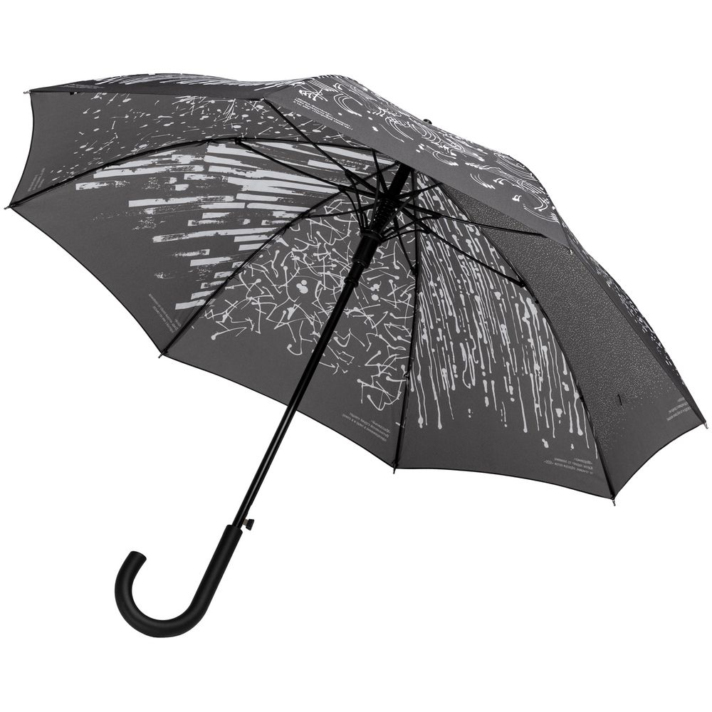 Зонт-трость Types Of Rain — пример нанесения логотипа (Соль) | Print Logo