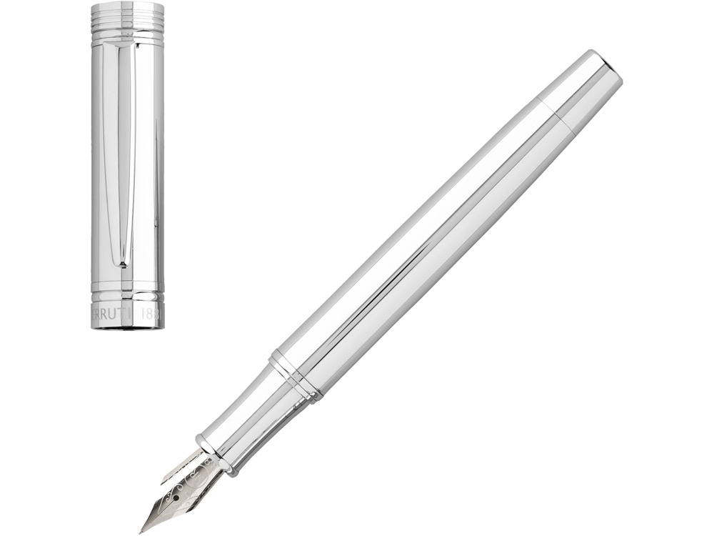 Ручка перьевая Zoom Classic Silver с логотипом Cerruti 1881 | Print Logo