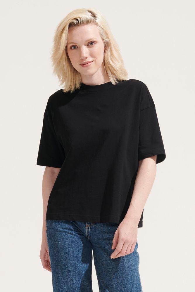 Футболка оверсайз женская Boxy Women, синяя (джинс), размер XS