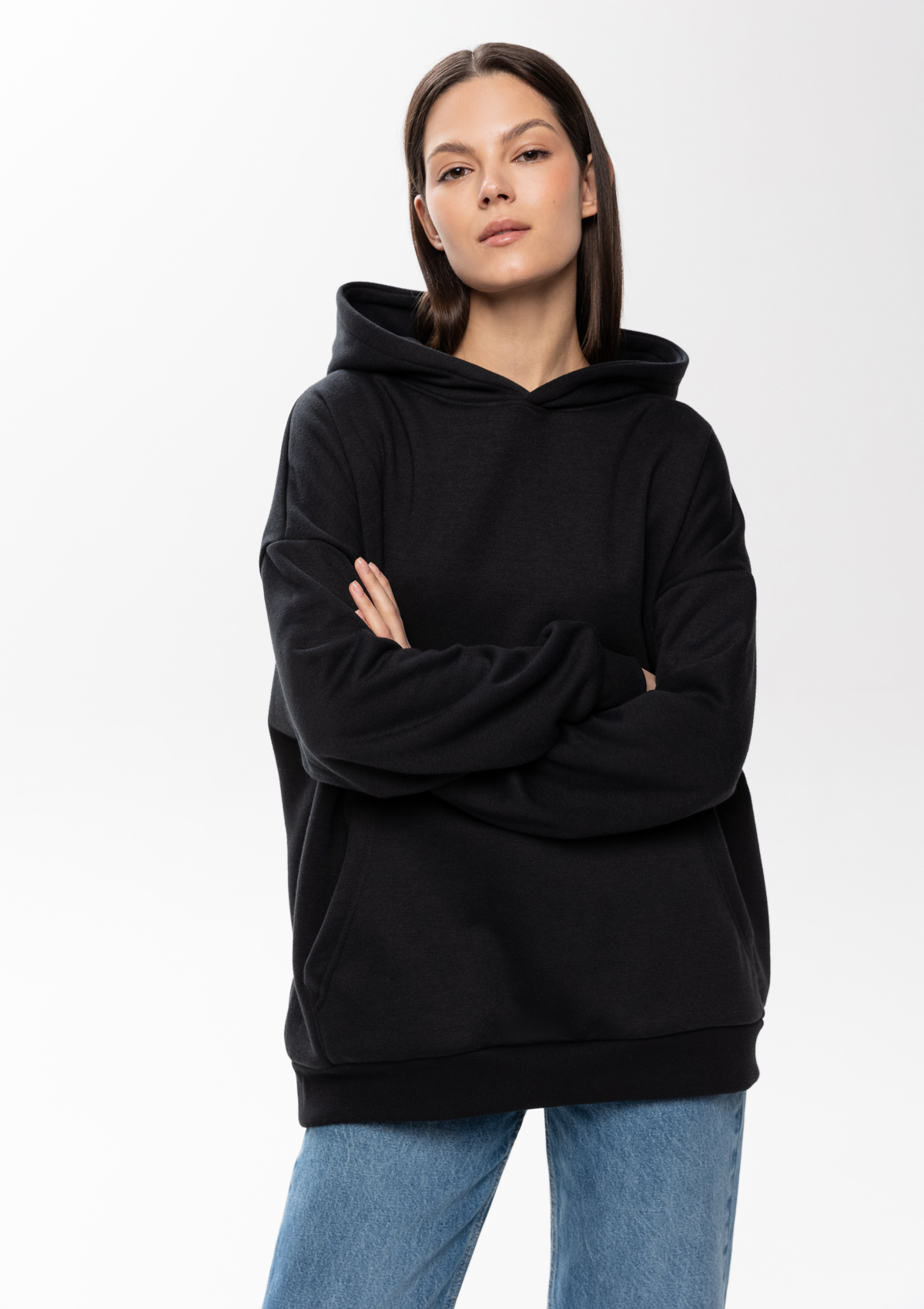 Худи унисекс STAN оверсайз интерсофт 320, 69, Чёрный,  (20)  (52/XL)