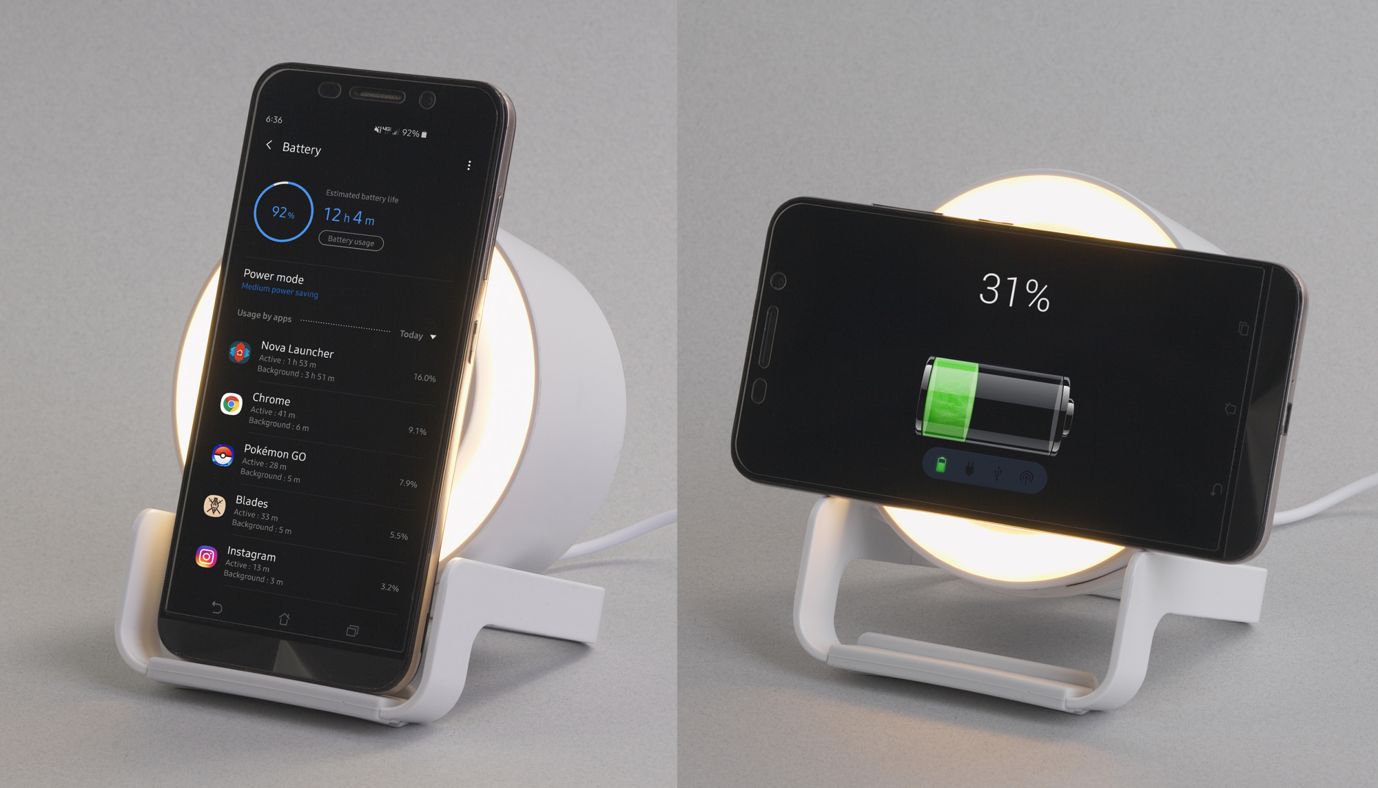 Bluetooth колонка-подставка "Smart Sound" с беспроводным (10W) зарядным устройством и лампой фото на сайте Print Logo.